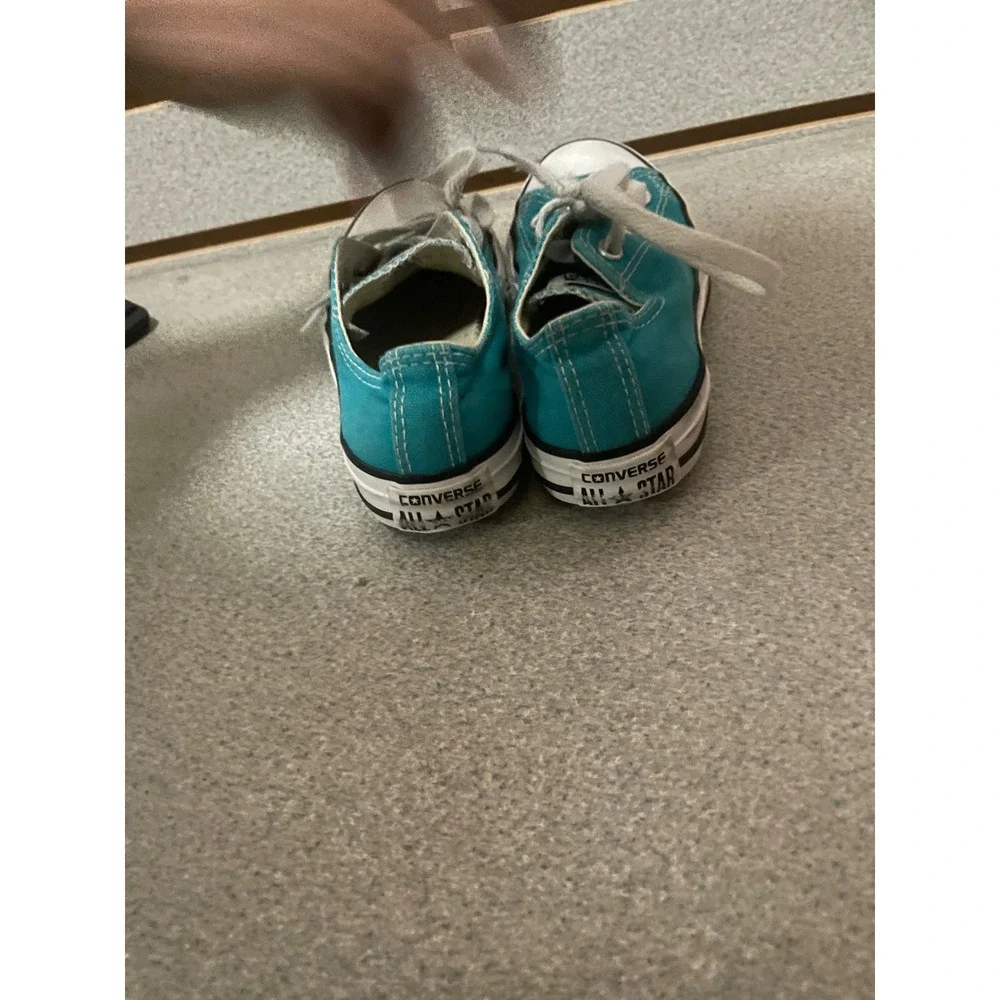 Converse Chuck Taylor All Star‎ Youth Teal Canvas Low Top Sneakers 344810F Sz 12